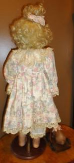 Janet Ness Porcelain Collector Doll Darcy Rabbit Pull Toy 1992 Edition