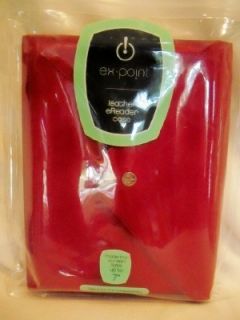 New Red E Reader Side Load Case Leather Kobo Sony Reader Pocket Touch