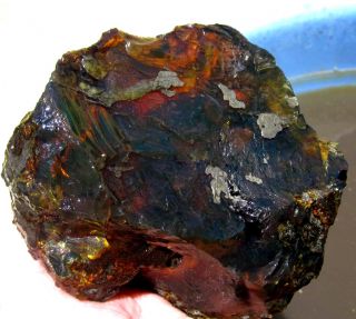 Outstanding Dominican Crystal Clear Orange Green Amber Rough Specimen