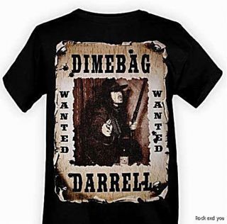 Dimebag Darrell Wanted Pantera rock metal rare T Shirt S NWT!!