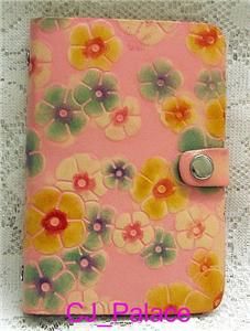 Leather Diary Book Daily Planner Organizer Pink Daisy