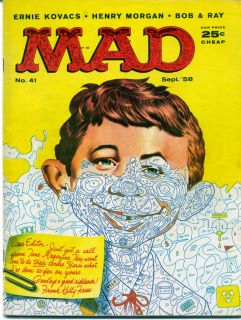 Mad Magazine Early Issue 41 FN from Sept 1958 What Me Worry