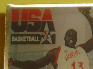 Shaquille ONeal Shaq Dream Team USA Olympic Basketball 96 Vtg Enamel