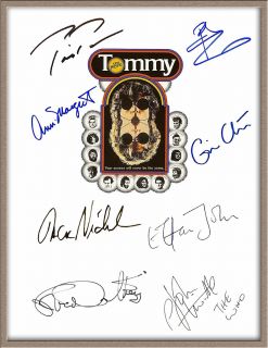 Roger Daltrey The Who Eric Clapton Elton John Signed x8 Tommy Movie