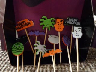 HALLOWEEN ~ 12 Character Cupcake Picks Toppers