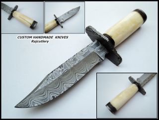 Custom Damascus Handmade Beer Stag Knives
