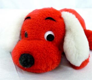Dakin Drooper Puppy Dog Red w White Ears Xmas Vintage 10 Nutshell