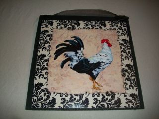  Damask Rooster Kitchen Wall Decor