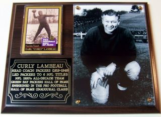 Curly Lambeau Packers Legend NFL Photo Plaque HOF