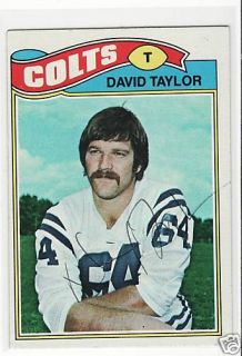 David Taylor Signed Indianapolis Colts 1977 Topps 524