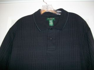 Mens DAVID TAYLOR COLLECTION Short Sleeve Polo Golf Shirt ~ Black/Gray