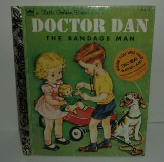 Little Golden Book Doctor Dan The Bandage Man 1950 Vintage 312 27