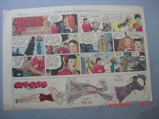 Brenda Starr Sunday Page by Dale Messick Large Uncut Paper Doll from 4