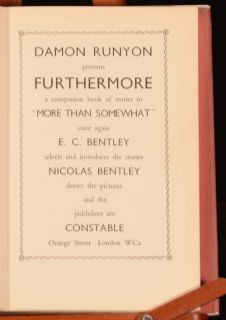 1938 RUNYON Furthermore First Edition Stories Illus HUMOUR