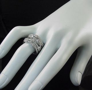 Stunning David Yurman Confetti Ice 4 Row Diamond Cocktail Ring Size 7