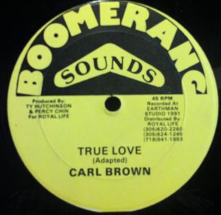 Carl Brown I Life Players True Love Version 12 VG Raggae RARE