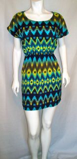 ONE Clothing _ Boutique Chic Day to Night Abstract Peacock Chevron