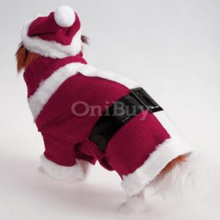Costume Deguisement Père Noël Pour Chien Vêtements Manteau Pour