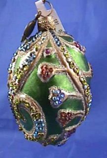 jay strongwater egg ornament new in the box with tags no 02955687