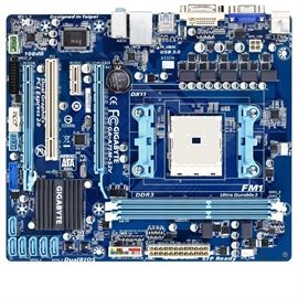 Gigabyte Motherboard GA A75M S2V AMD Hudson D3 FM1 DDR3 SATA PCI E DVI