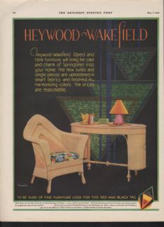1930 Heywood Wakefield Reed Furniture Household Decor