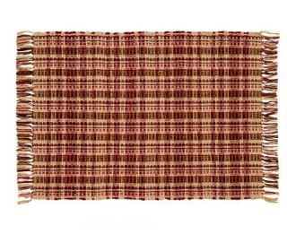 IHF Country Woven Accent Throw Rug for Sale Raspberry Woven Rug