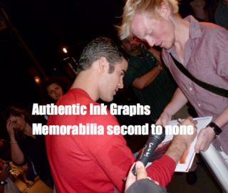 Darren Criss Autographed Signed Microphone Exact Proof COA Glee Lea