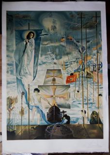 SALVADOR DALI  Discover of America   LITHOGRAPH HANDSIGNED & Ltd