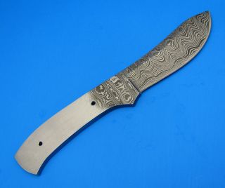 Full Tang Clip Point Damascus Knife Making Fixed Blade Hunting Blank