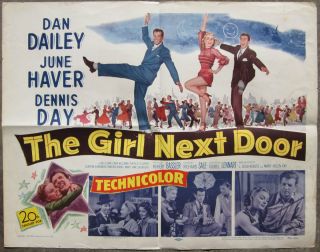 The Girl Next Door Dan Dailey June Haver Dennis Day 1953 US Poster