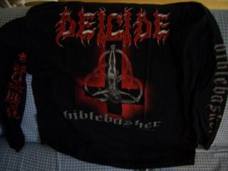 DEICIDE Used Size XL Longsleeve BIBLEBASHER Death Metal CULT Glen