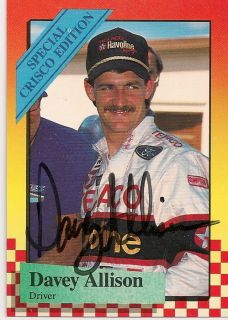 Davey Allison Autographed Maxx 1989 NASCAR Card RARE
