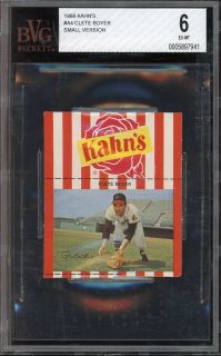 1968 Kahns Wieners   Clete Boyer   Small & Red Strip   Atlanta Braves