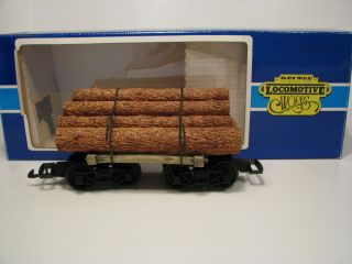 DELTON 9201 G SCALE LOG CAR WITH LGB COUPLERS