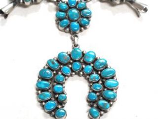 Delbert Gordon Blue Ridge Turquoise Cluster Necklace