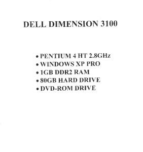 Dell Dimension 3100 Computer with Keyboard, Mouse and Windows XP