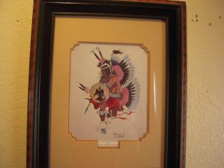 David Emmett Williams TOS Que Plains Indian War Dance Signed Print