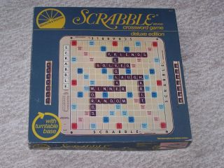  & Righter SCRABBLE DELUXE EDITION Turntable Crossword Game Complete
