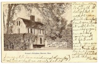 1906 Postcard Putnams Birthplace Danvers MA 22