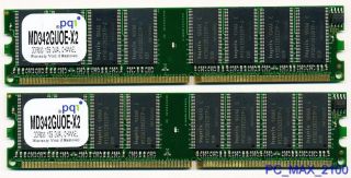 2GB (2X1GB) DDR PC2700 DDR333 Dual channel Desktop memory PQI Power