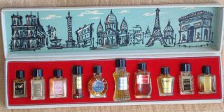 Les Grands Parfums de France Vintage Miniature Bottles