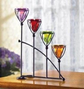  Votive Cone Cup Stair Step Design Candle Holder Stand Light