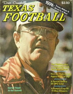 1974 Dave Campbells Texas Football Magazine Royal