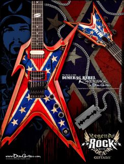  Dean Custom Dimebag USA Razorback Rebel Distressed Flag Guitar