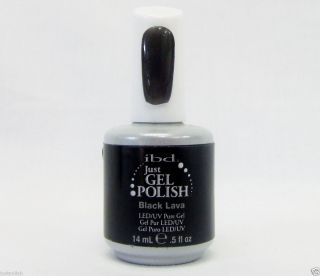 IBD Nail Soak Off Just Gel Polish LED/UV Black Lava .5oz/14ml