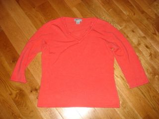 Designers Originals Luxelon Medium M Orange Sweater 100 Acrylic Womens