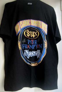 Matthew Gunnar Nelson 2004 STYX Frampton Tour Shirt   Signed