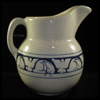 Dedham Potting Shed Pottery Blue & White Crackle Rabbit Design Juice