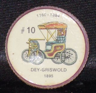 Jello Picture Wheel Plastic Coin 10 Dey Griswold 1895