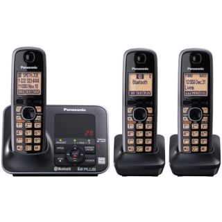 Panasonic DECT 6 0 Link to Cell via Bluetooth Cordless Phone 3 Set